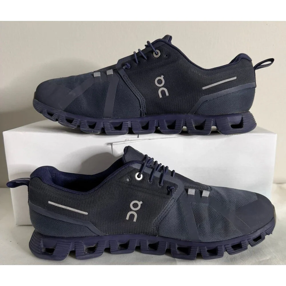 On Running Cloud 5 Men's Waterproof Running Shoes Navy/Ink US 11